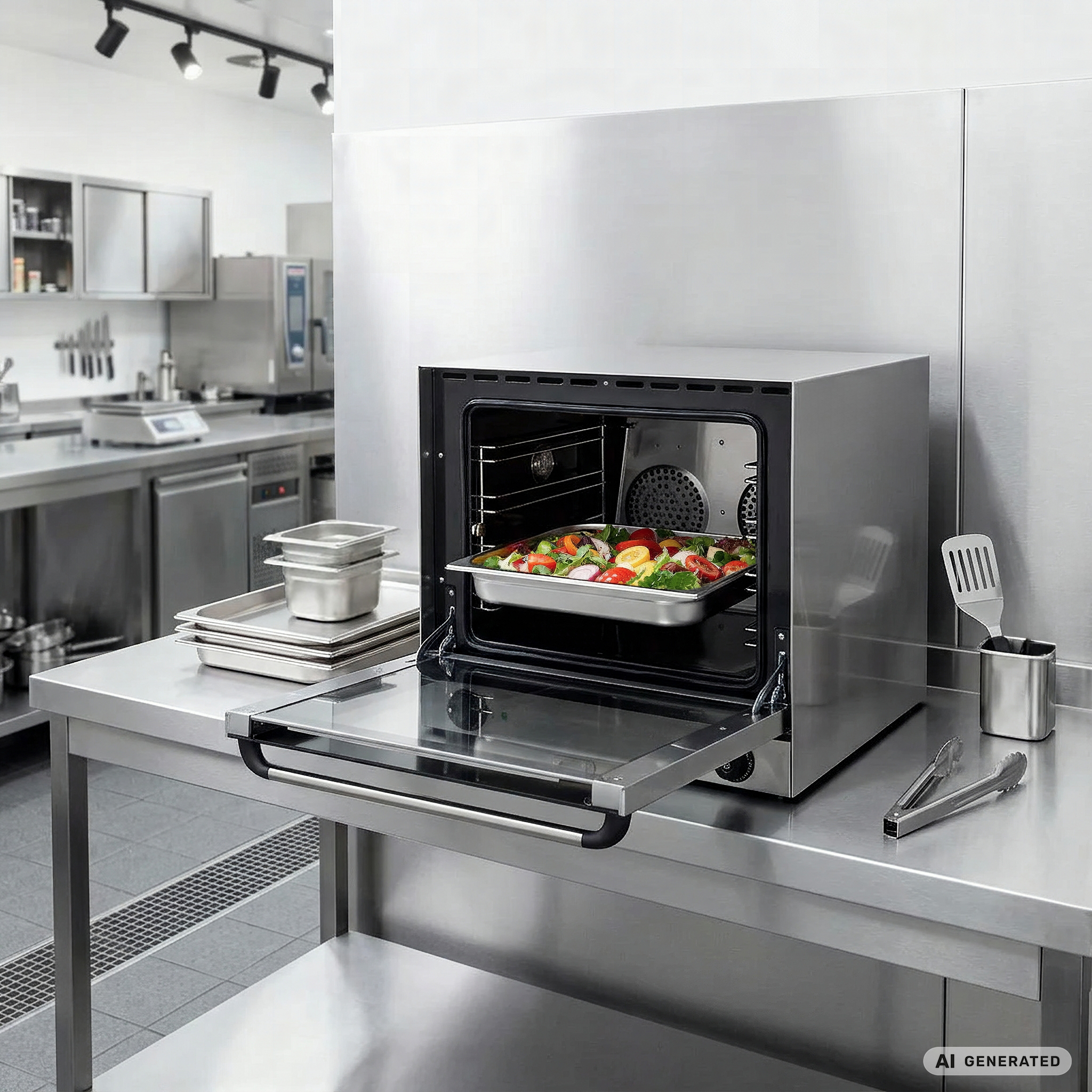 Heteluchtoven ECO - Manueel - incl. 4 bakplaten 454x357mm - 2,67 kW - 230V