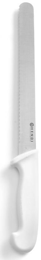Couteau à Pain Inox - Lame 250/385mm - Manche Blanc 