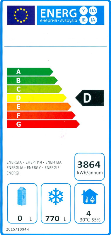 Tiefkühlschrank Edelstahl+ Alu | 1200 Liter | Statisch | 6x 2/1 GN | 1345x815x(h)2010mm