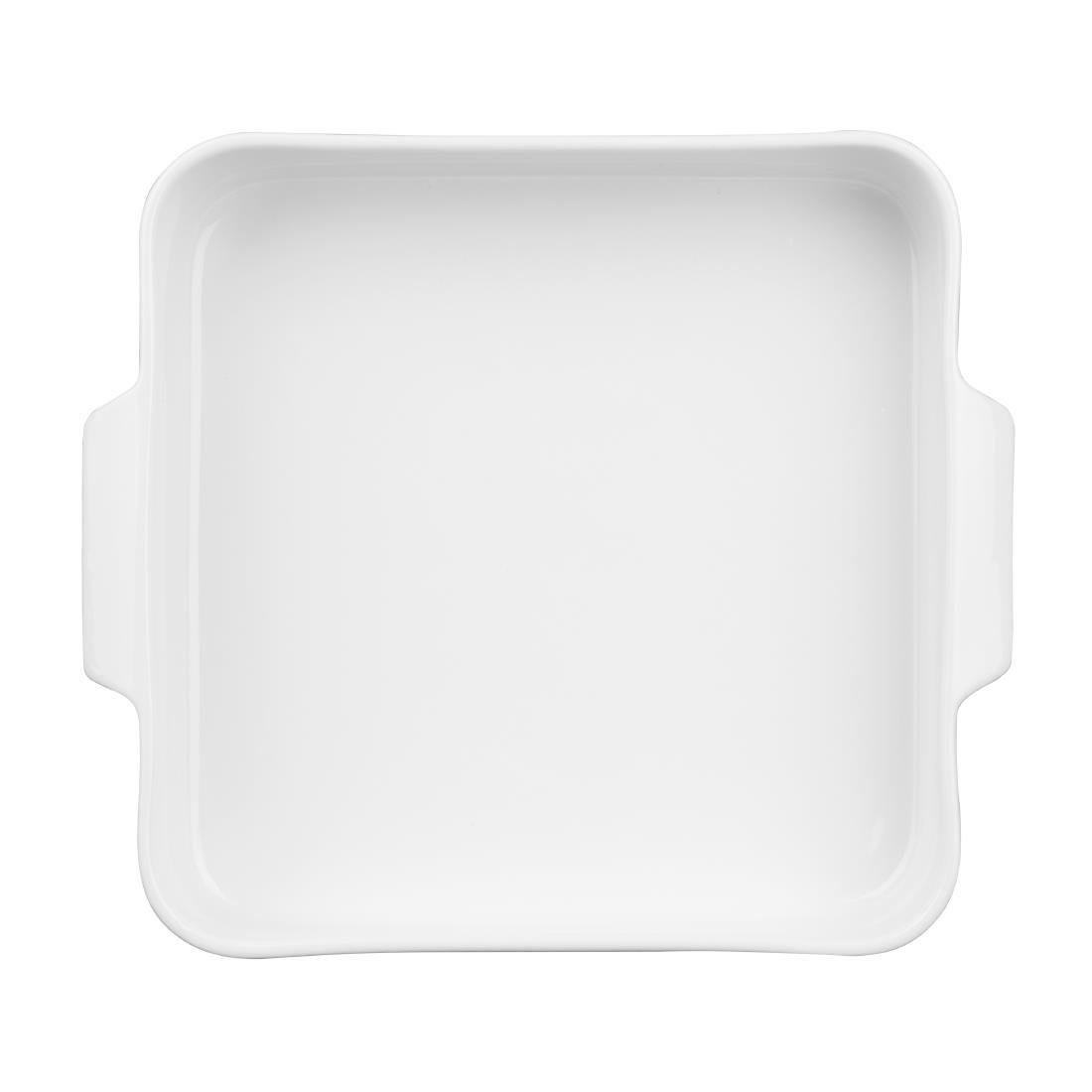 Olympia whiteware vierkante braadslee 260x225x50mm (verpakking van 2)
