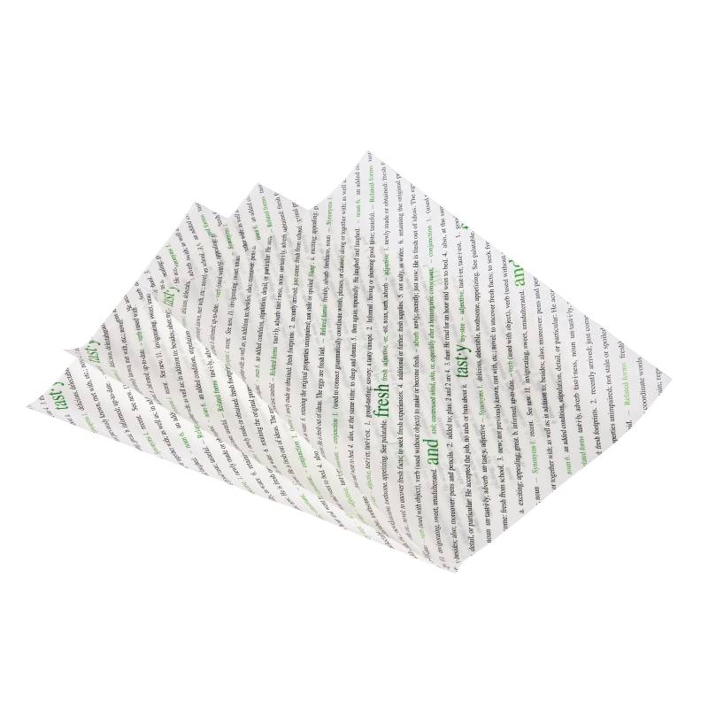 Fettdichtes Papier mit Text | 255X203mm | 500 Stück