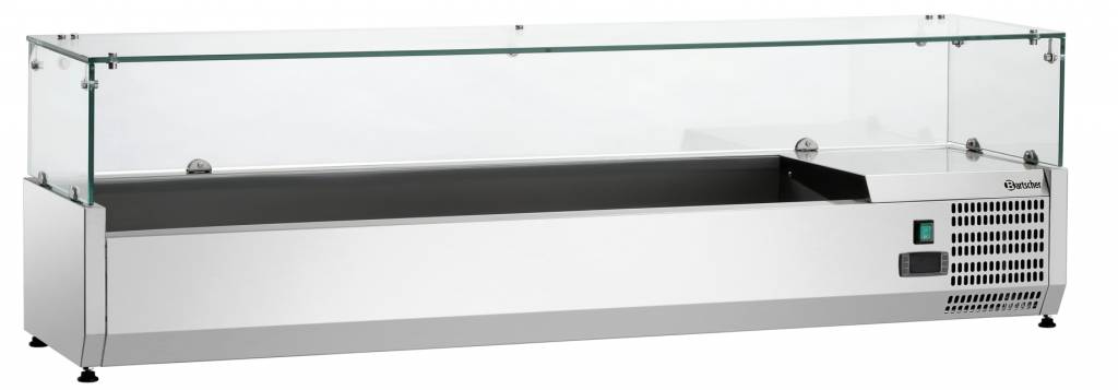 Présentoir Réfrigéré Inox Pour 5x GN1/4 -1200x345x450(h)mm