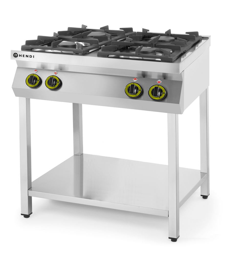 Gasfornuis Kitchen Line 4-pits open standaard - Kitchen Line - 19kW - 800x700x(H)900mm