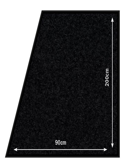 Tapis de Sol Antidérapant Noir | Résistant aux intempéries | 200x90cm