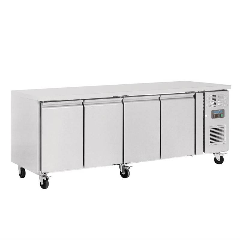 Comptoir Réfrigéré Inox - 4 Portes - 449 Litres - 600(l)x2230(L)x850(h)mm