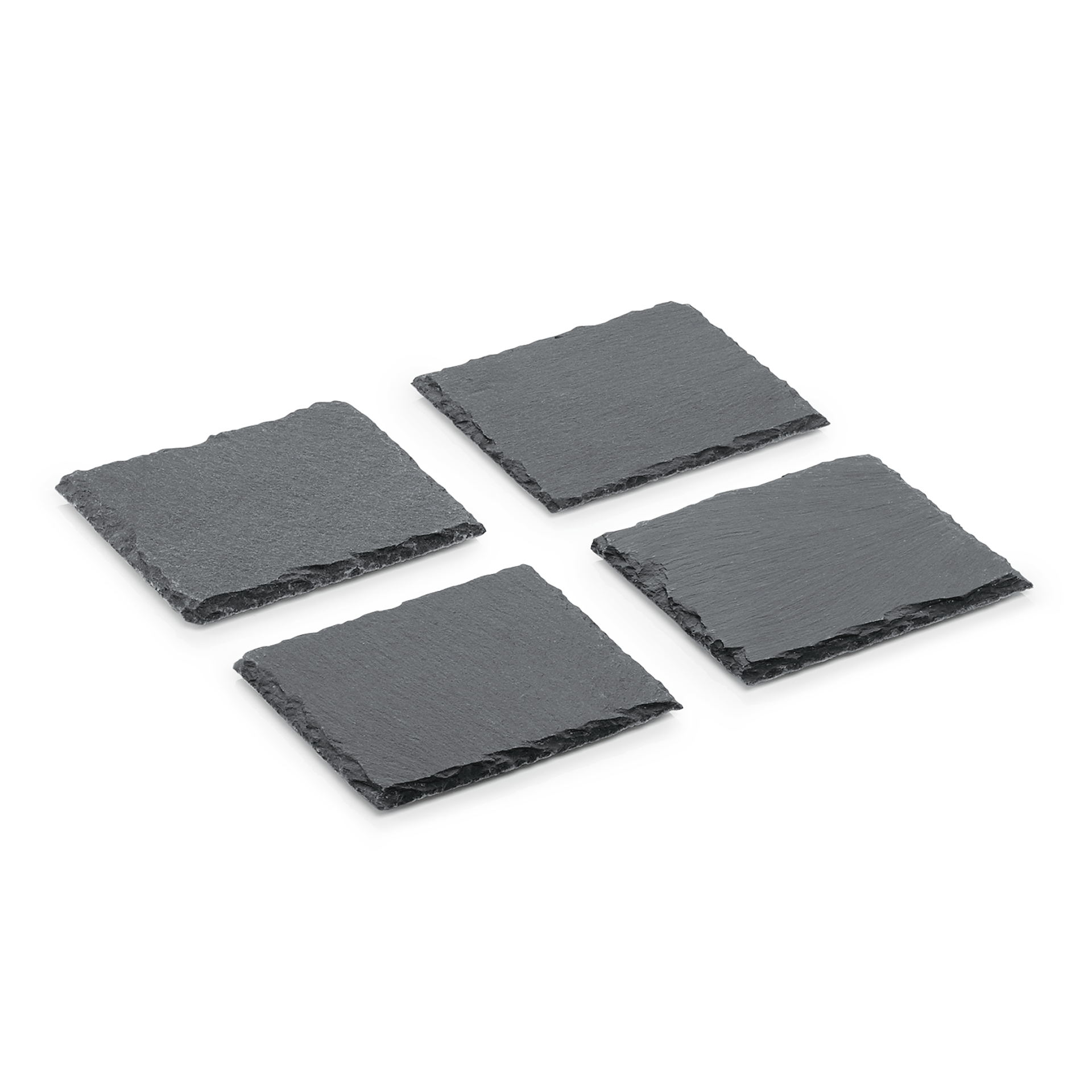 Naturschieferplatte Set SLATE LINE, 10 x 10 cm, 4-teilig, Naturschiefer