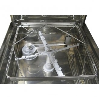 Lave Vaisselle à Capot 50x50cm | Rhima DR60i Plus | max. (H)410mm | Doseur de Rinçage + Breaktank + Pompe Surpresseur