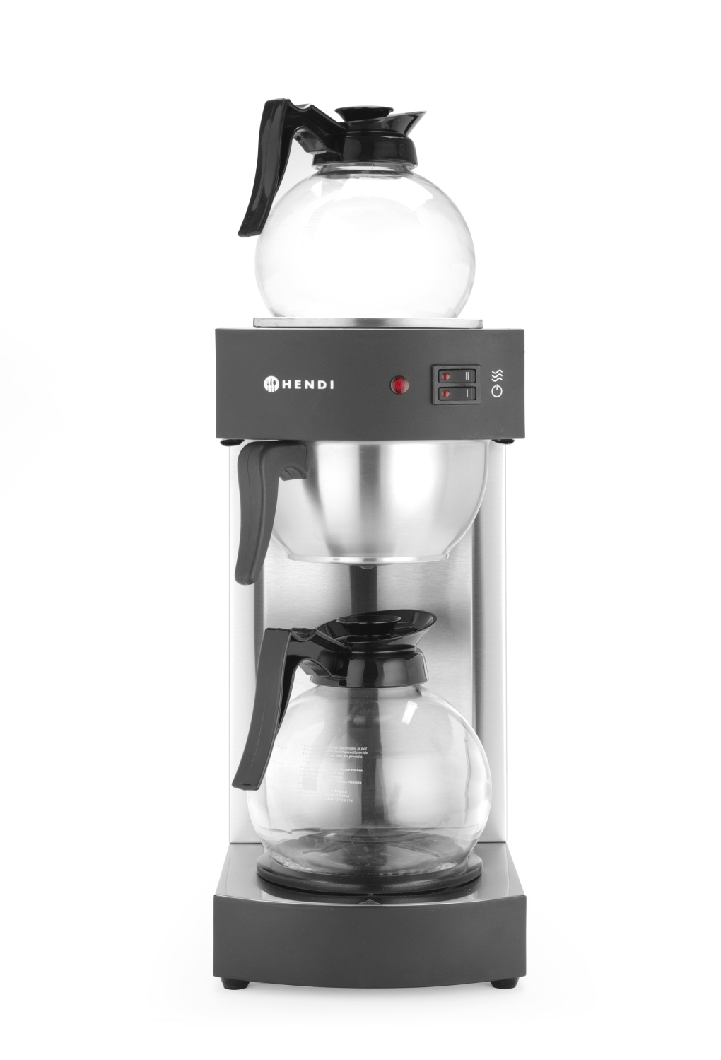 Machine à Café Inox |1,8 Litres | Avec 2 Pichets en Verre | 2,1kW | 200x385x430(h)mm