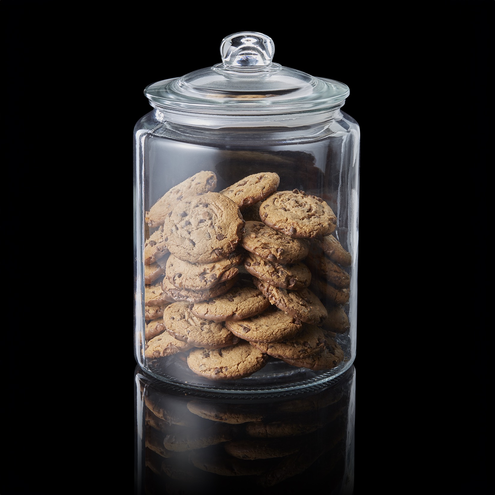 Voorraadpot, 6 liter, Ø 20 cm, hoogte 29 cm, glas, polyethyleen