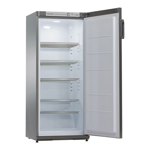 Kühlschrank aus Edelstahl – 6 verstellbare Regale – 270 Liter – 60 x 62 (H) 145 cm