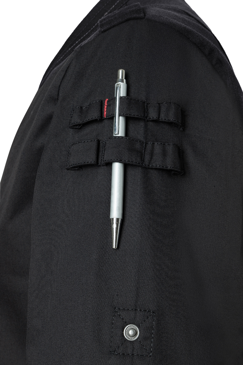 Veste de cuisine à manches longues pour hommes ROCK CHEF-Stage2 - Noir - 46
