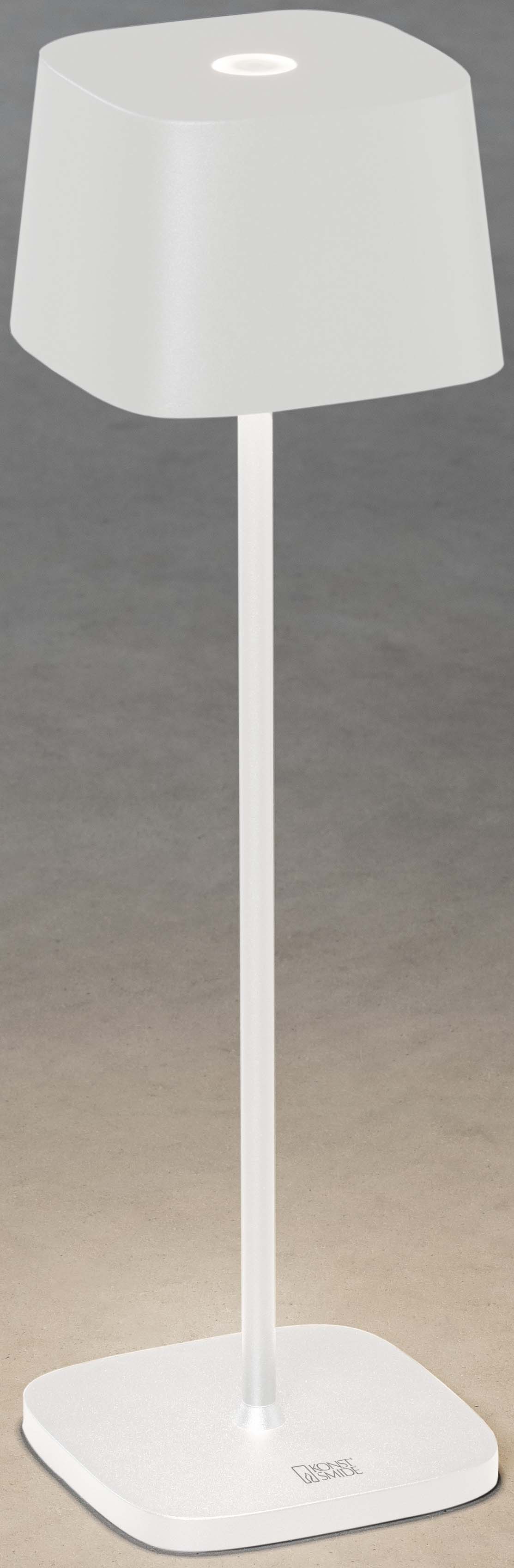 Capri weiß - LED Tischleuchte - USB aufladbar - 36x10cm