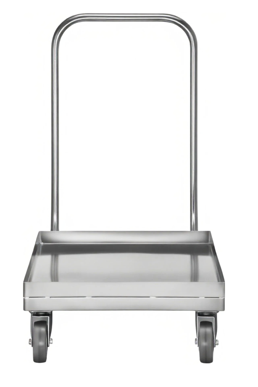 Transportwagen ECO voor vaatwaskorven 50x50 cm met duwbeugel