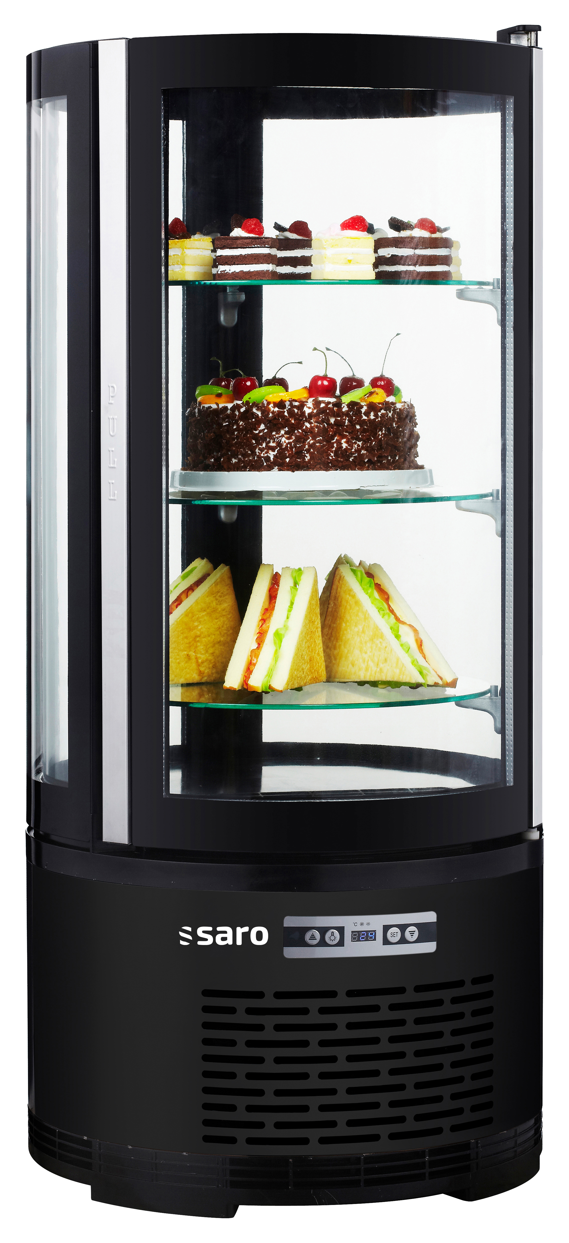 SARO Kuchenvitrine schwarz Modell MATILDE