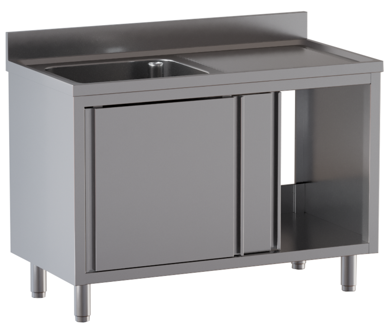 Armoire plonge ECO 12x6 avec 1 bac à gauche