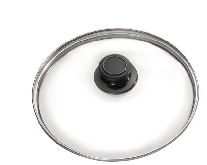 Couvercle en verre de sécurité Eurolux, Ø30cm, bouton de couvercle