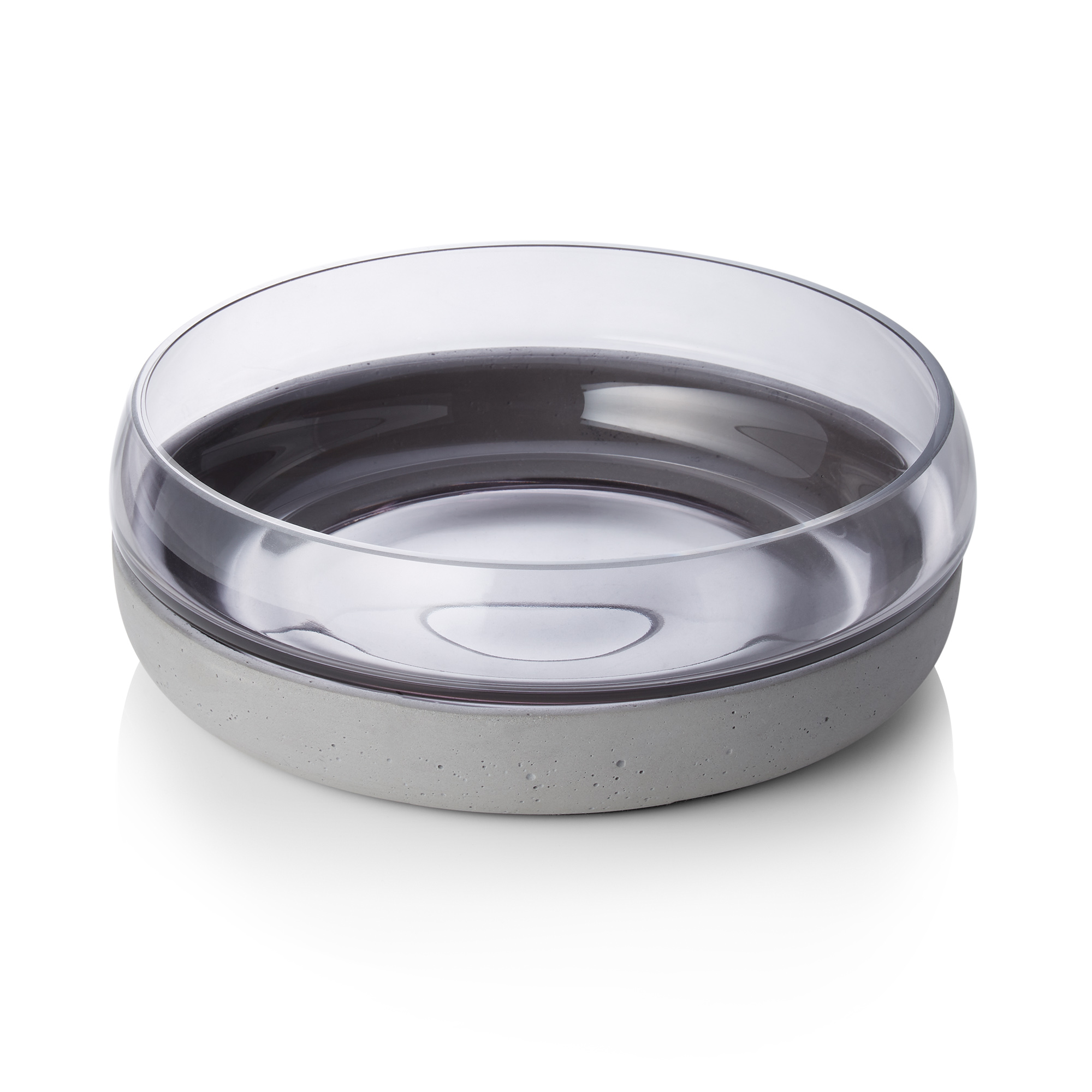 Bol Fusion, Ø 22 cm, hauteur 8 cm, béton, verre