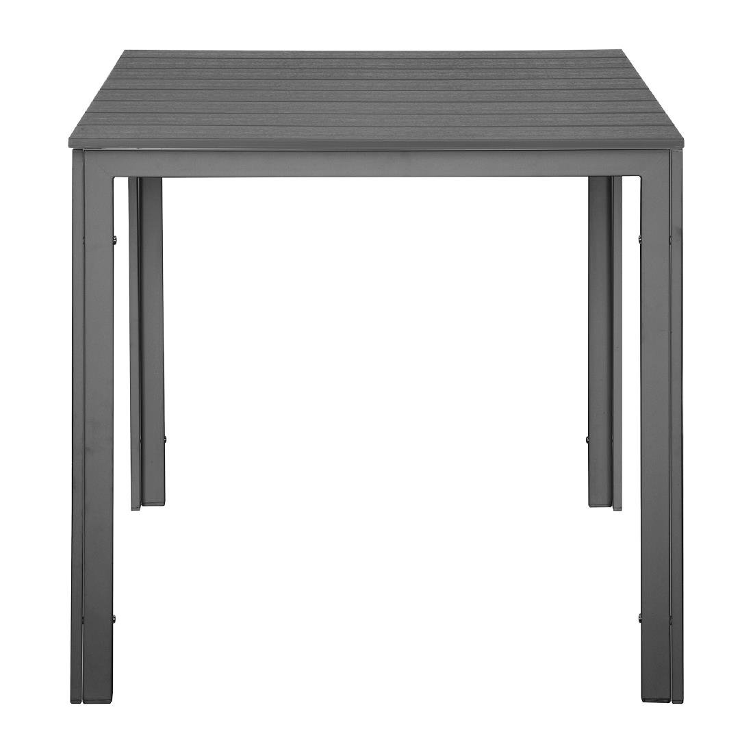 Table d'extérieur à lattes Bolero Valletta grise 780mm