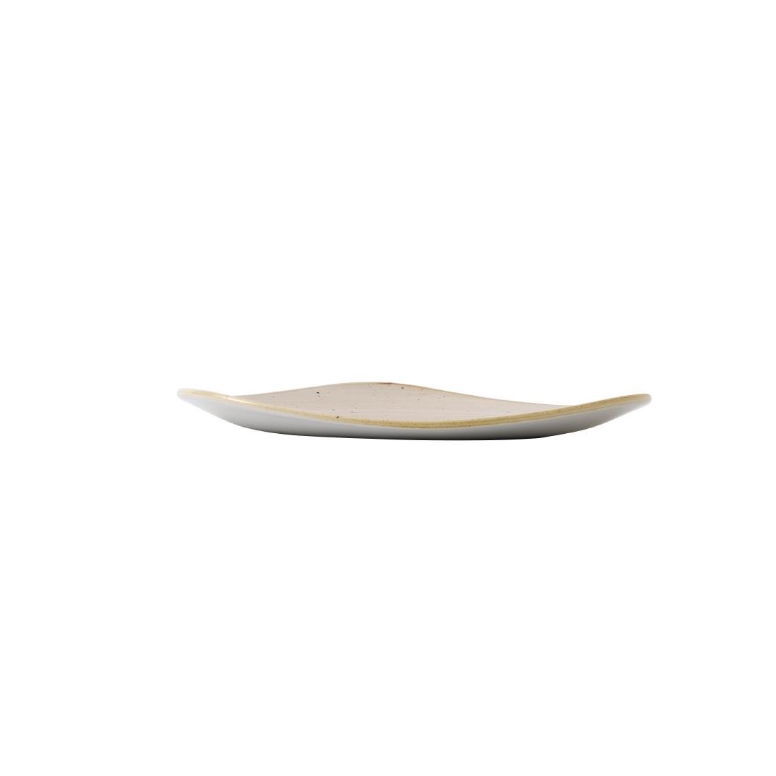 Churchill Stonecast Dreieckiger Teller, Muskatcreme, 229 mm, (12 Stück)