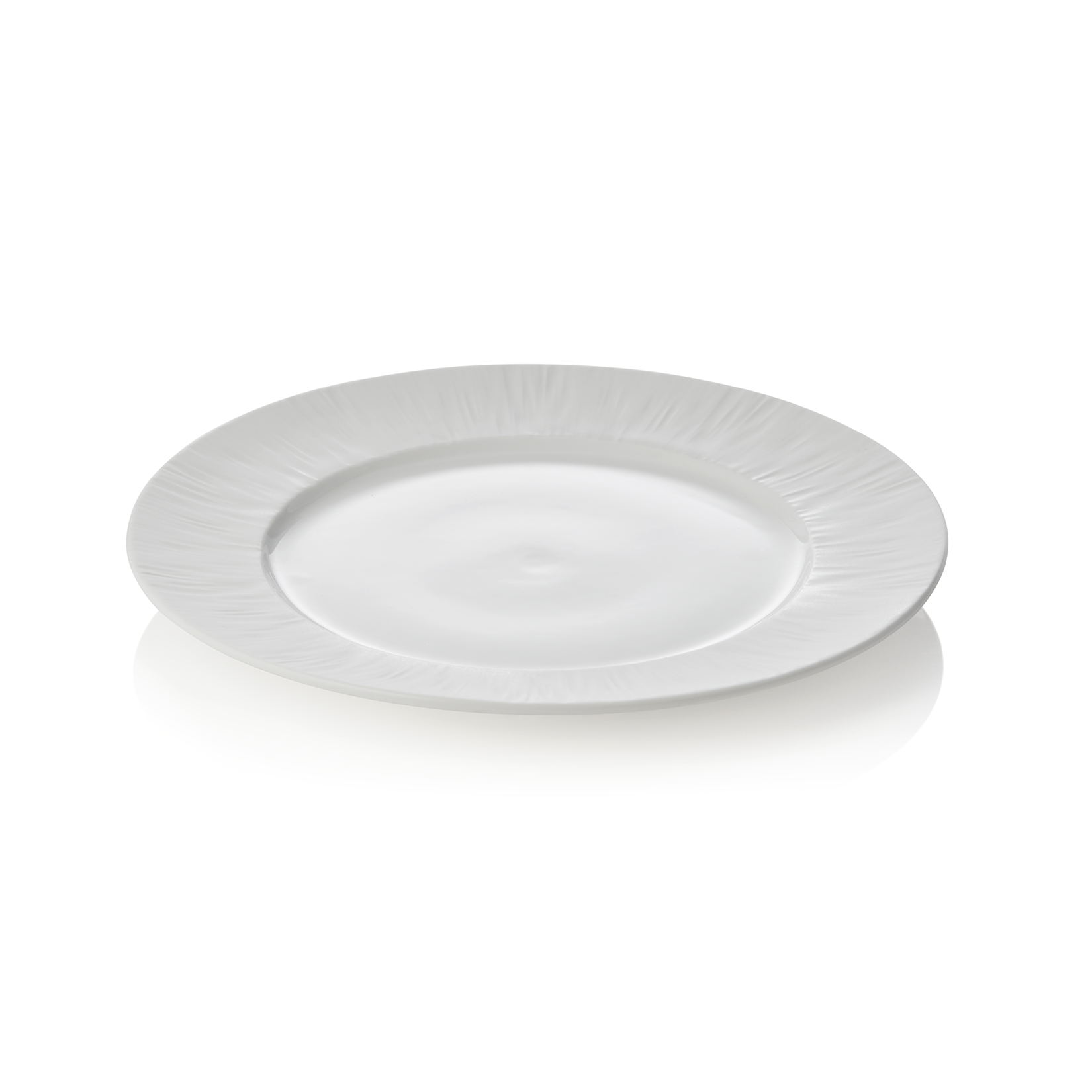 Bordenset MAYA SHIRO, plat, Ø 22 cm, wit, set van 4 stuks, porselein