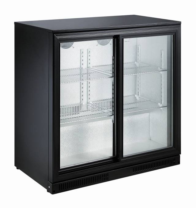réfrigérateur de bar | 2 portes coulissantes | 198 litres |900x500x(h)900 |LED