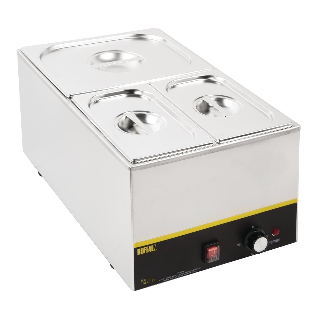 Vogue Edelstahl Gastronorm Set 1/2 und 2x 1/4 mit Deckeln