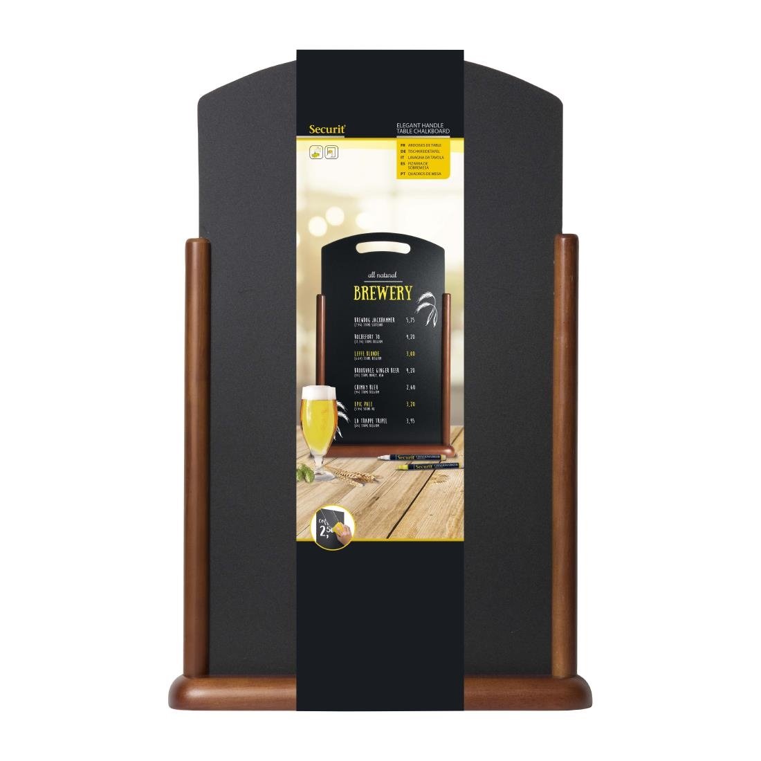 Chevalet de table avec poignée Securit wengé XL