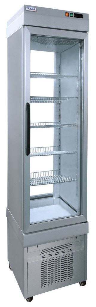 Display Tiefkühlschrank  Aluminium | 5 Roste  | +5°/-25°C | 46x64x(h)193cm