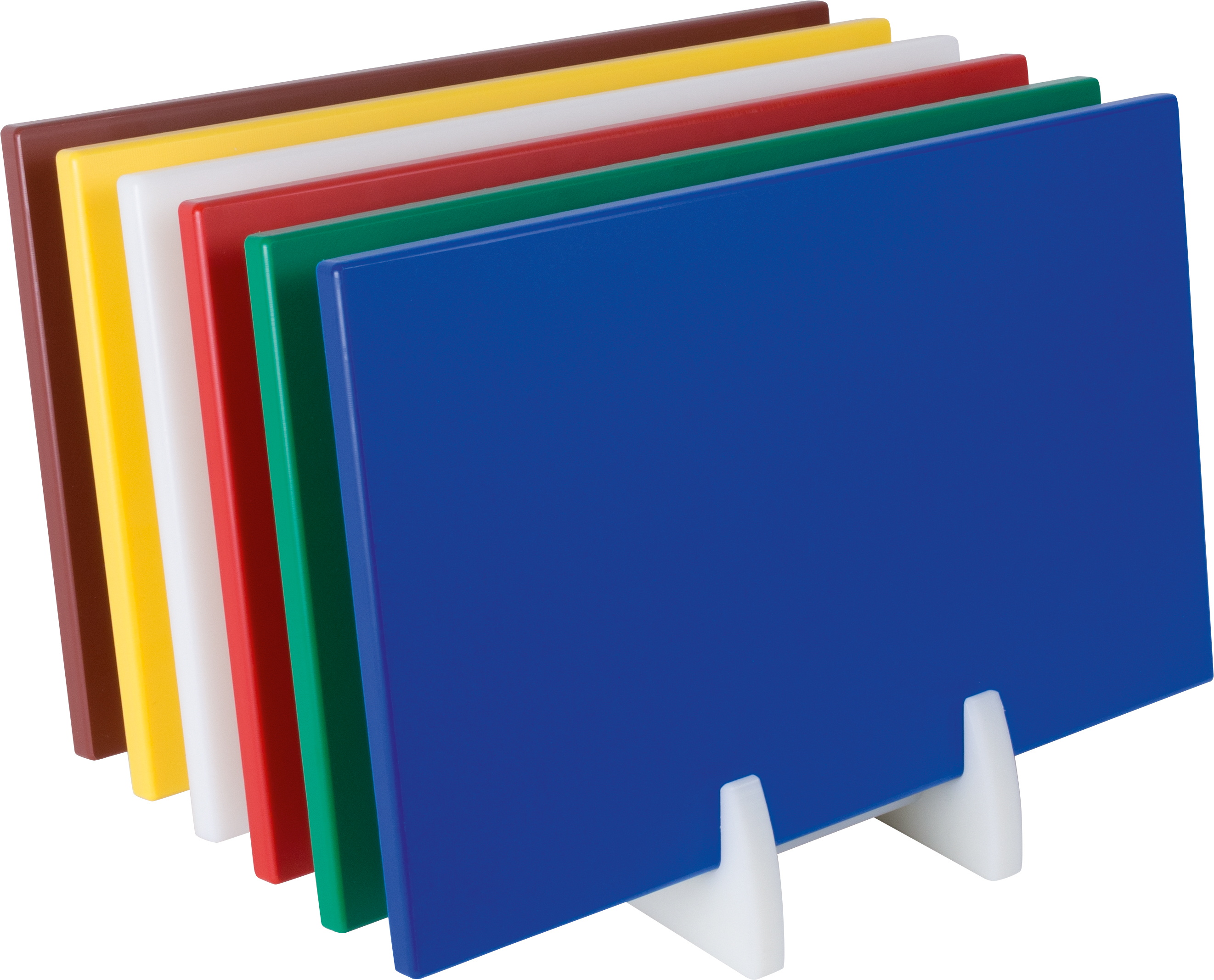 Planche à découper en polyéthylène SARO, pieds antidérapants, bleu