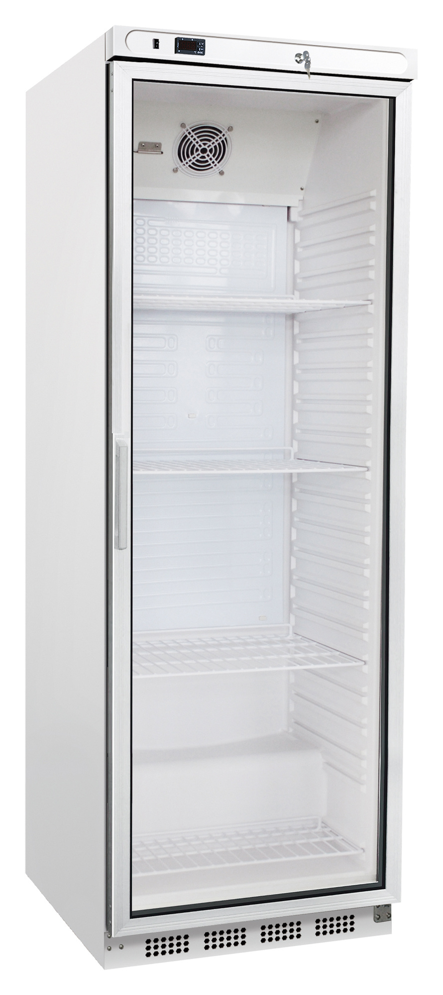 Kühlschrank mit Glastür | 600x585x1850 mm |  350 Liter