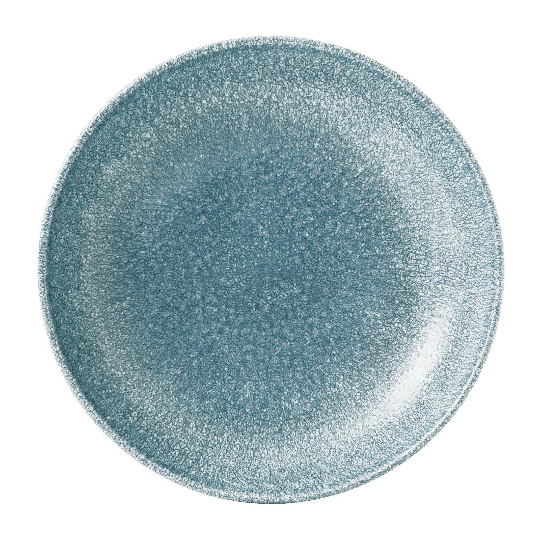 Assiettes coupe ronde Churchill Studio Prints Raku Topaz Blue 248mm (Lot de 12)