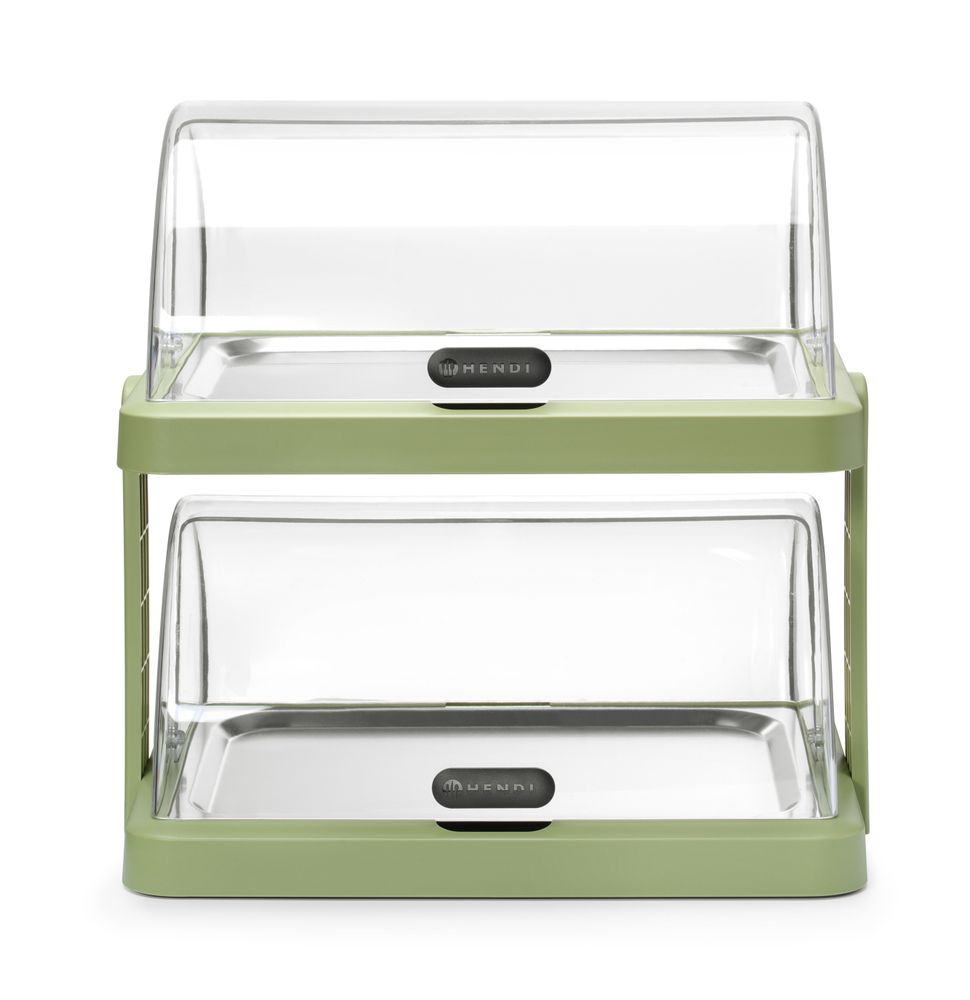 Rolltop Kühldisplay Duo UNIQ - Doppelt - Grün - 480x355x(H)480mm - Rechteckig