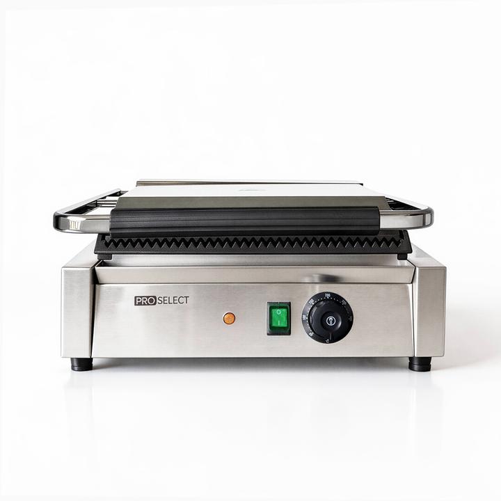 Contactgrill geribbeld 2200W Gietijzer / RVS ProSelect