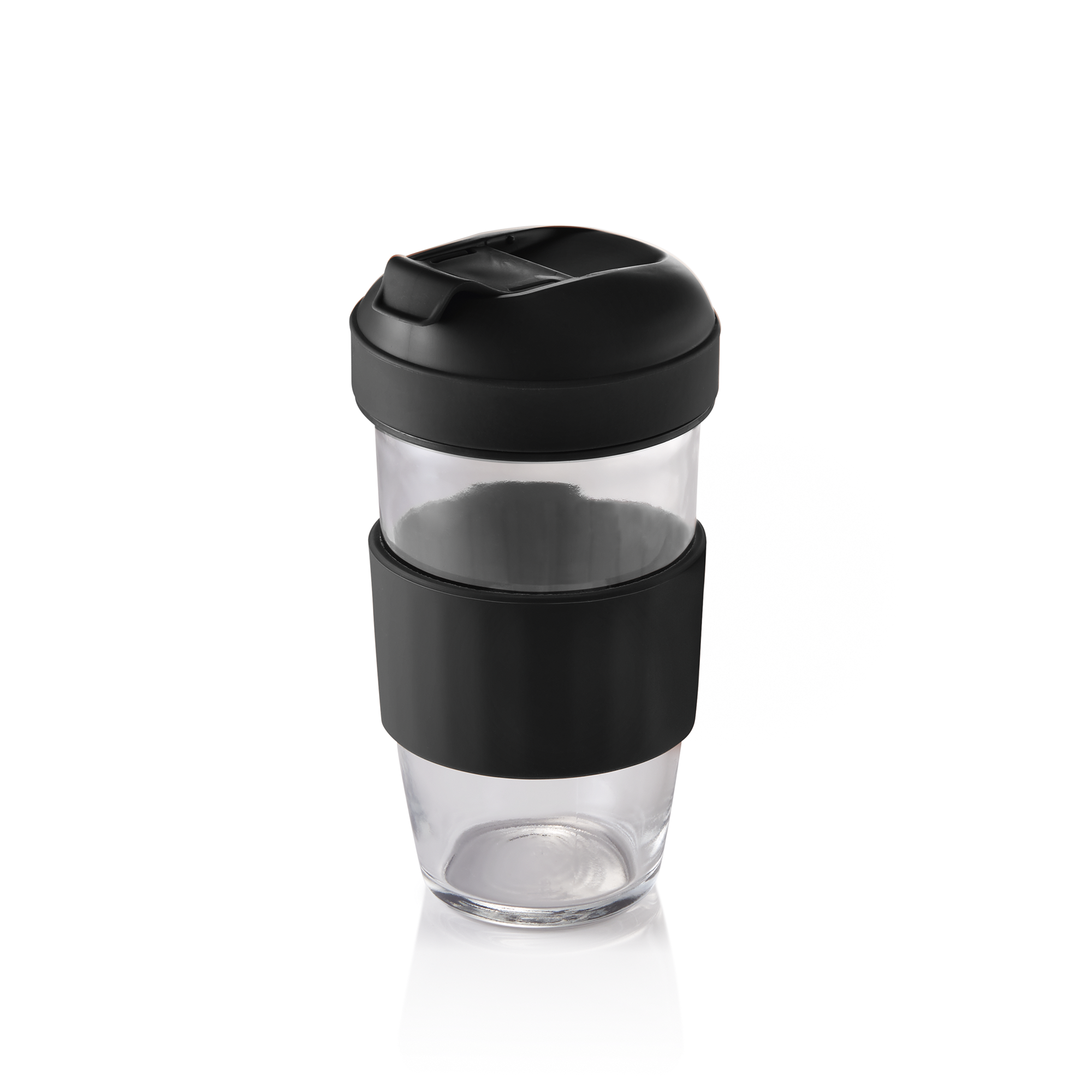 2-in-1 koffie- en mueslibeker, borosilicaatglas polypropyleen, silicone