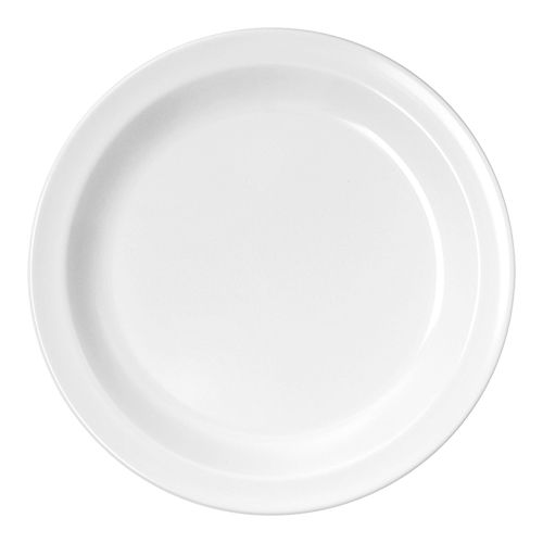 Assiette - Mélamine - Blanc - Empilable - Ø19,5cm