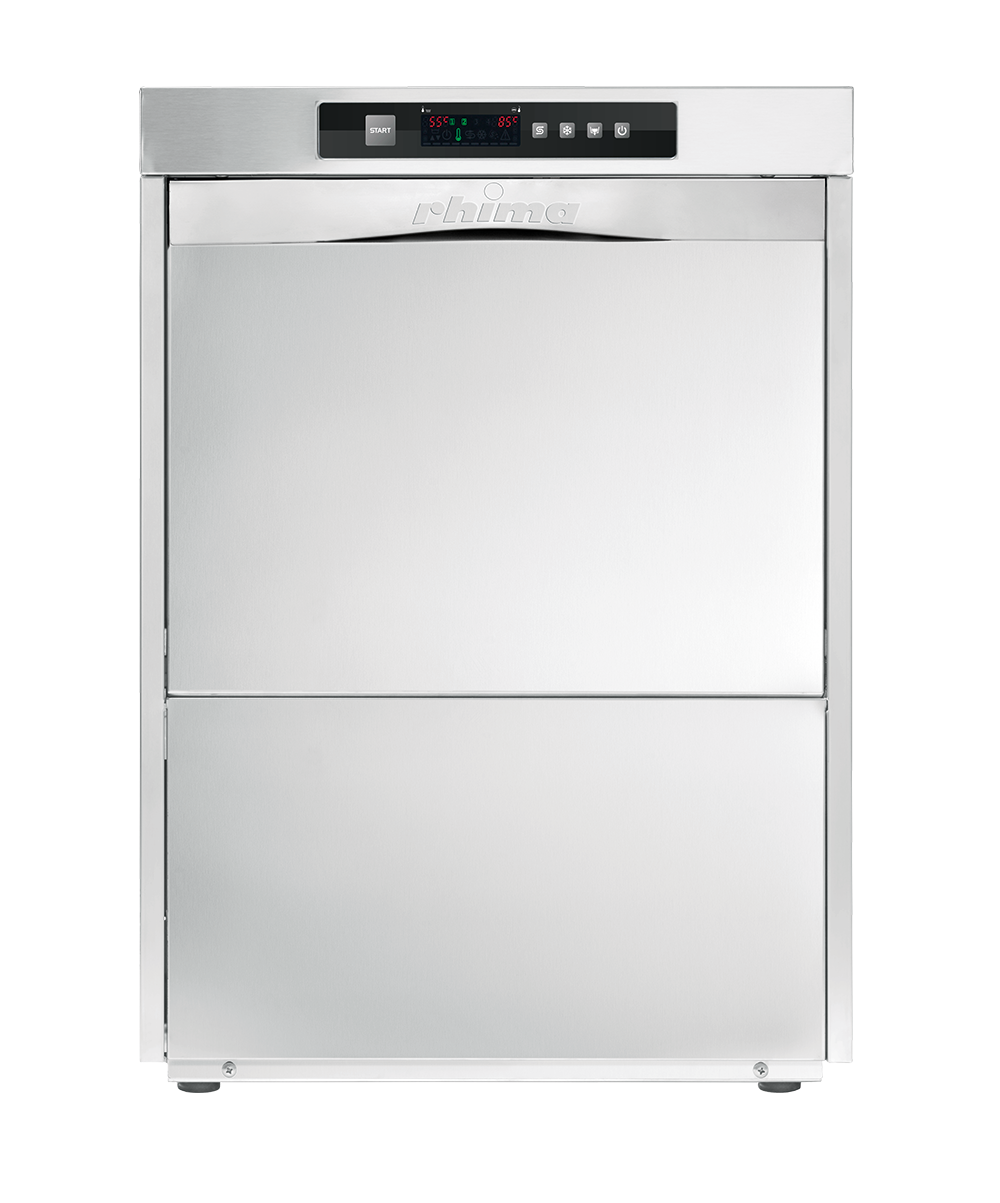 Lave-vaisselle Rhima DR 52T 400V | Convient aux plateaux, caisses et matériel de cuisine | 600x680x (H) 850mm