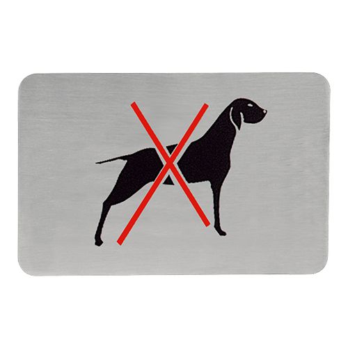 Textschilder selbklebend Edelstahl | Hunde Verbot