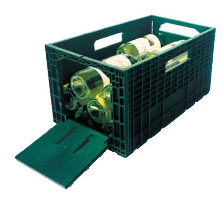 WijnBox Opslag - Groen - 12 Flessen - Stapelbaar