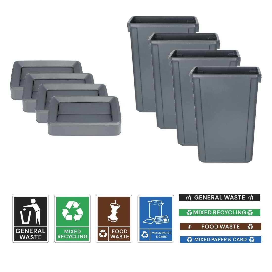 Étiquette adhésive de poubelle Jantex Slim papier et carton