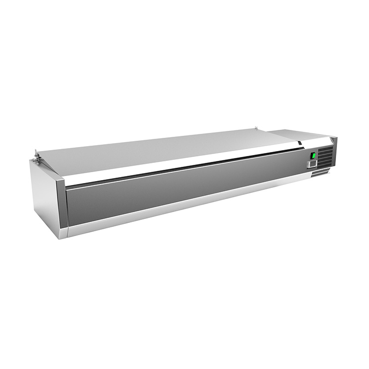 Réfrigération par le haut en acier inoxydable Gastro-Inox 7x GN 1/3 avec couvercle