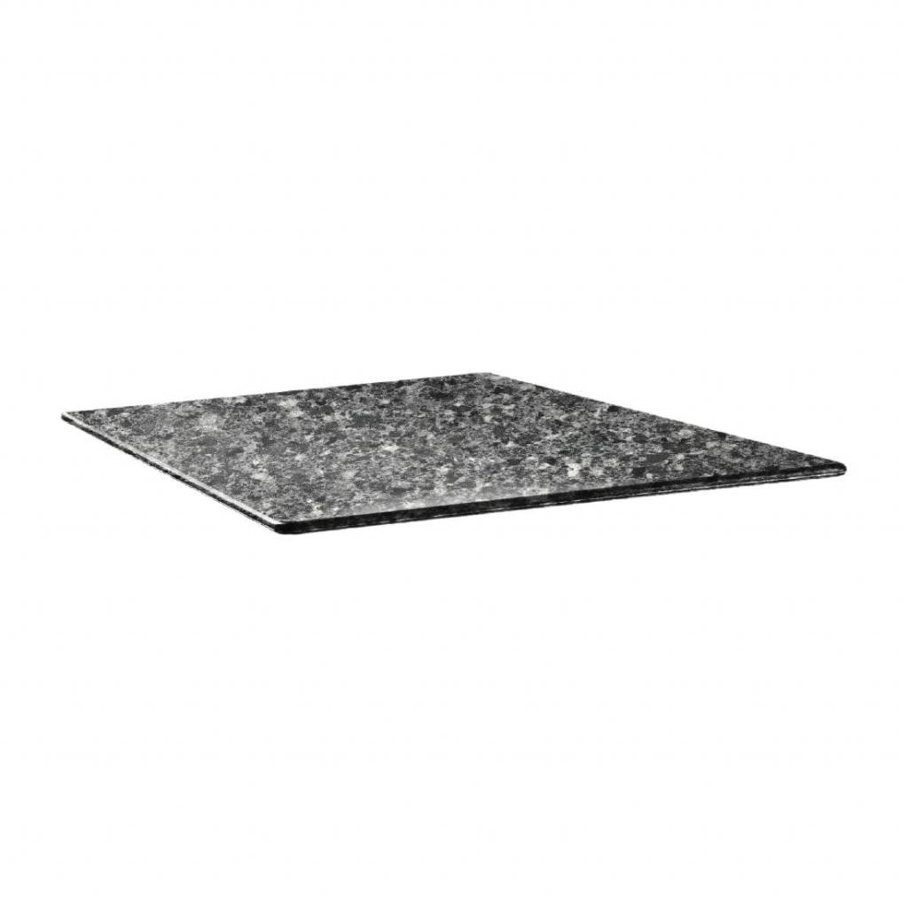 Topalit Smartline | Vierkant Tafelblad | Zwart Graniet | Beschikbaar in 2 maten