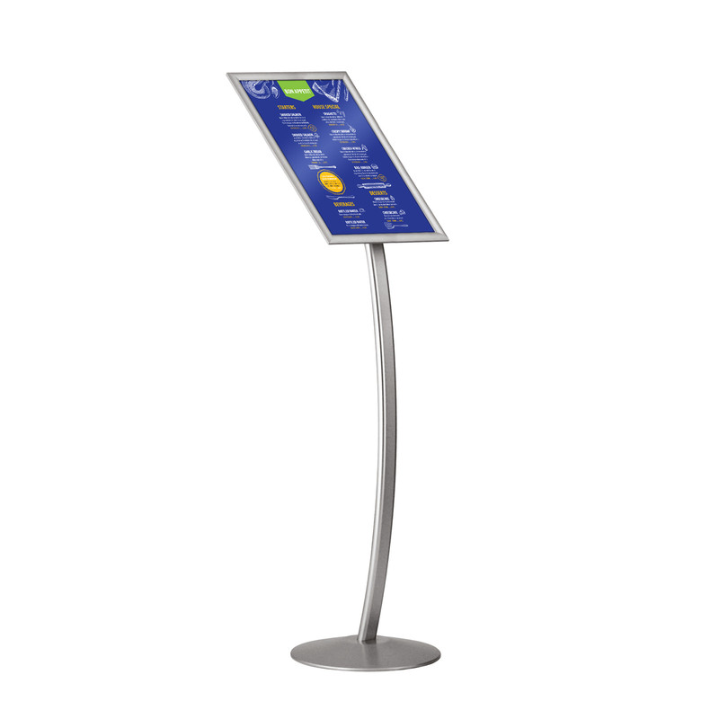 Infostandaard gebogen - A3 - Aluminium/staal