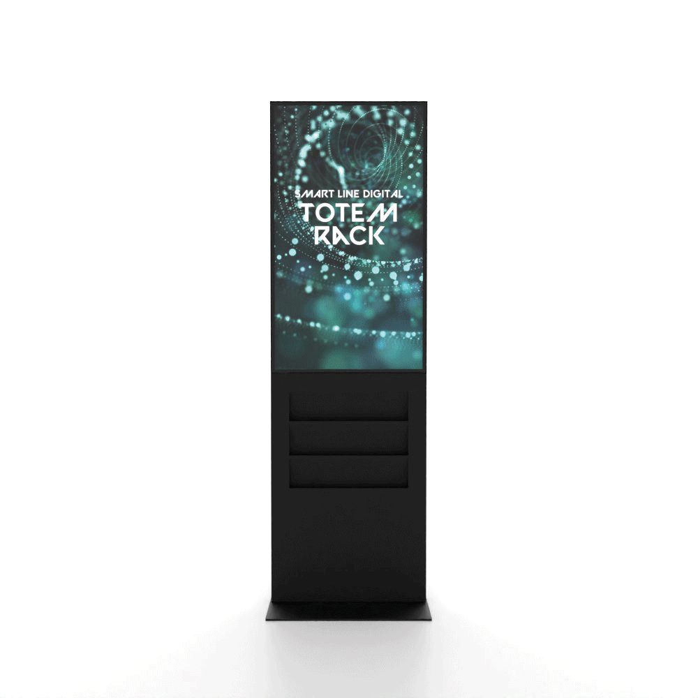 Totem numérique Smart Line 6 x A4 avec écran Samsung 43" noir