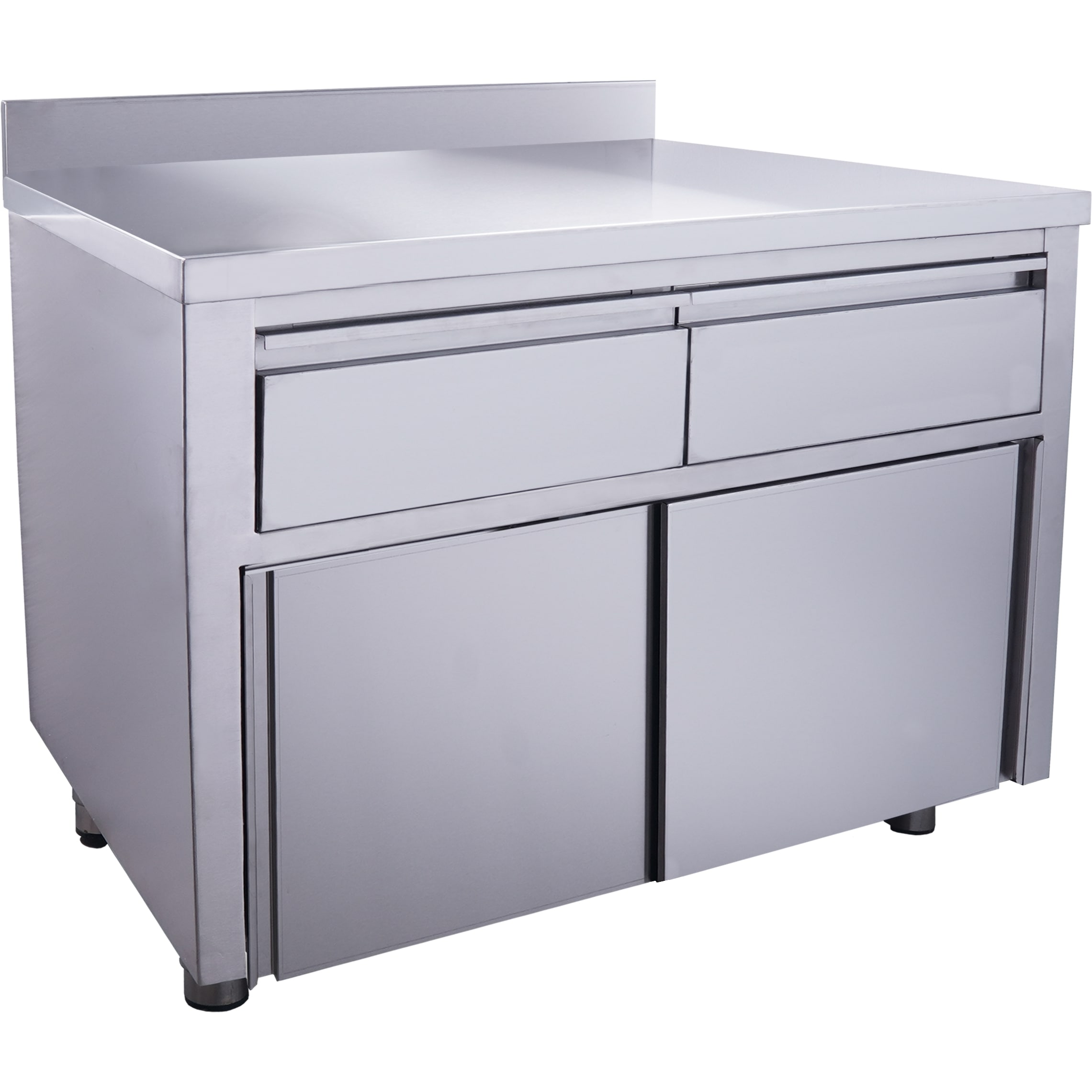 Armoire à portes coulissantes SARO, 2 tiroirs, rebord, 1200x700mm