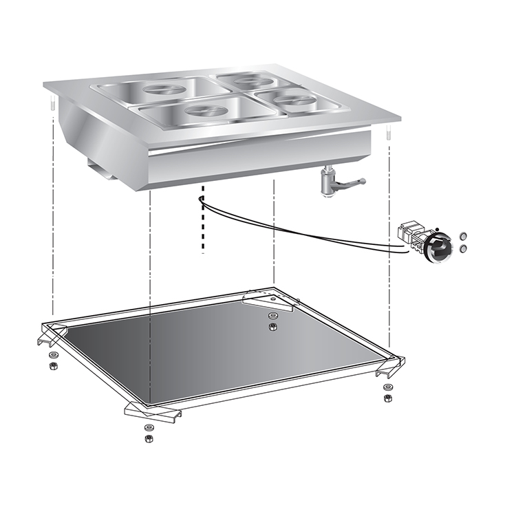 Einbau-Bain-Marie 60 cm