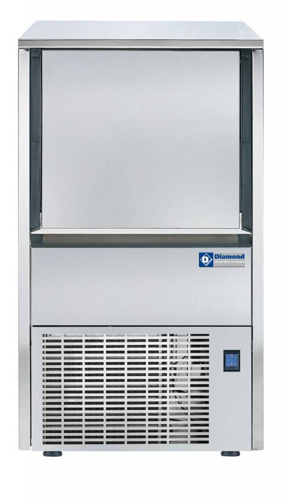 Machine à glaçons creux 38kg/24 h inox | réserve 12KG 