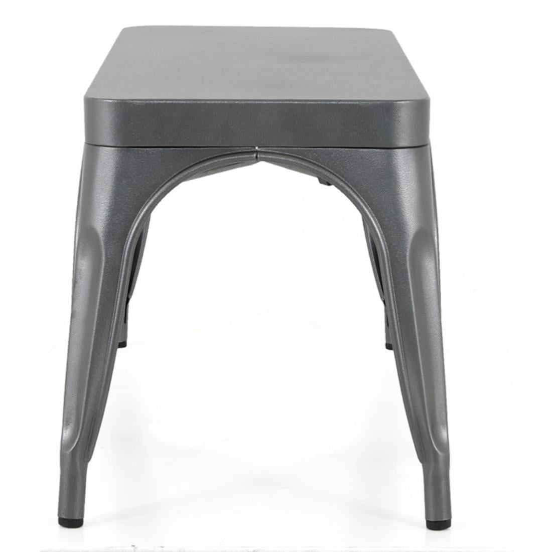 Bancs en métal gris acier Bolero Bistro 1000 mm (lot de 2)