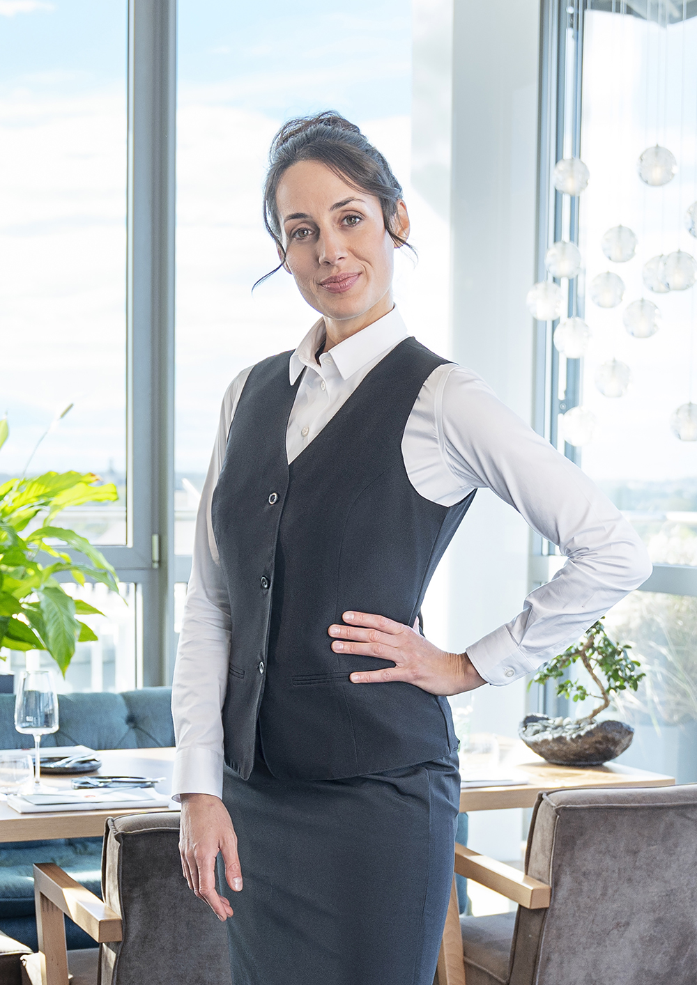 Gilet femme Basic - Noir - L