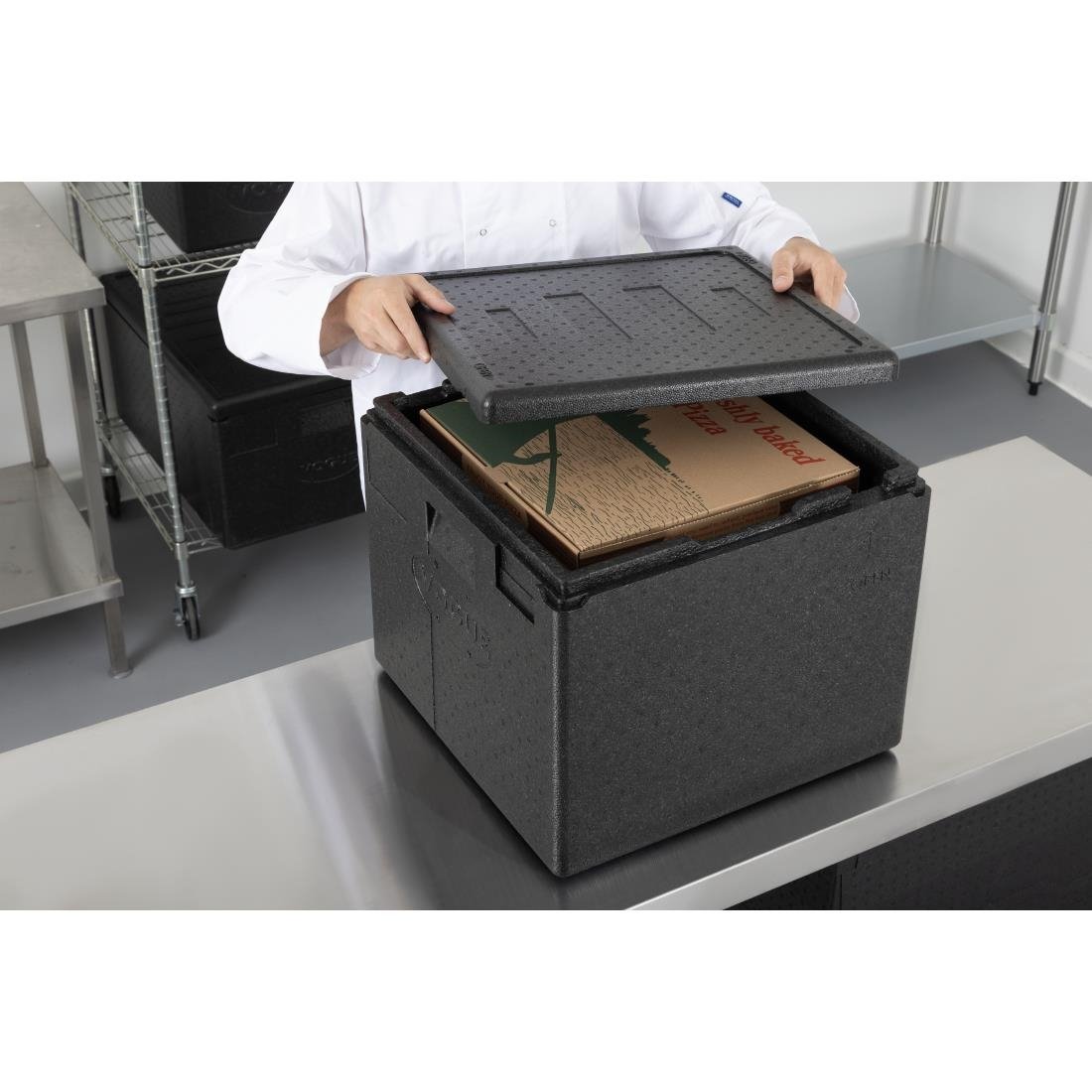 Vogue Isolierte EPP Pizza Transport Box 59Ltr für 8 Pizzen