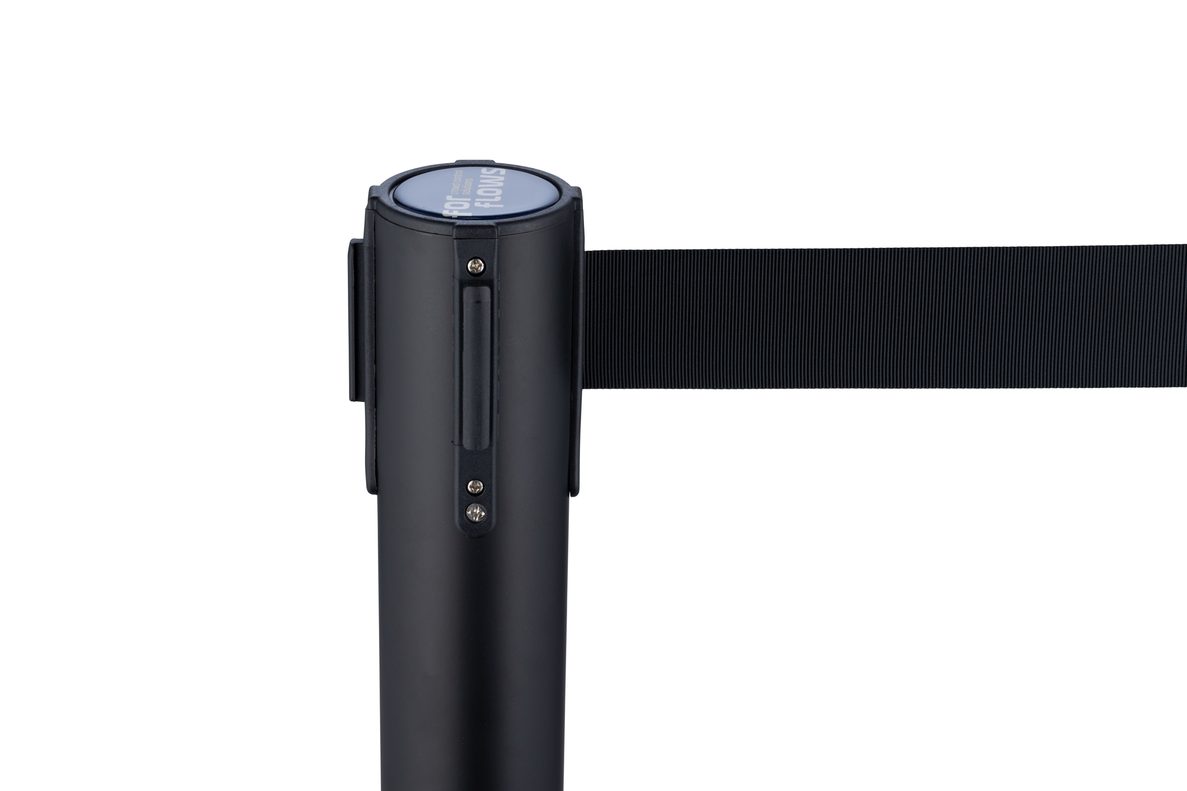 Poteau à sangle rétractable ForFlows Solid - noir (sangle noire)